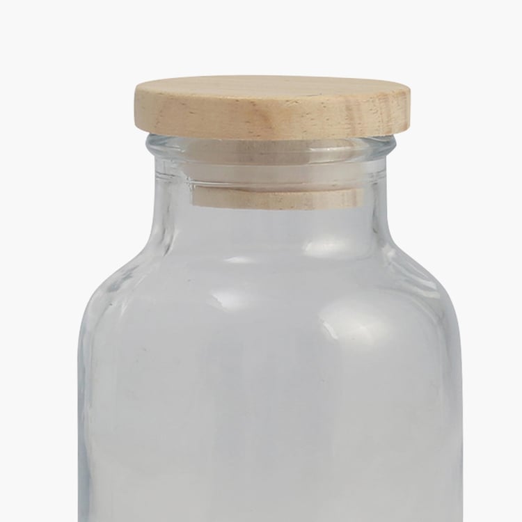 Corsica Glass Jar with Wooden Lid - 500ml