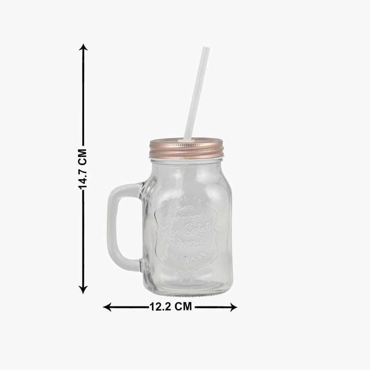 Corsica Set of 2 Glass Mason Jars - 600ml