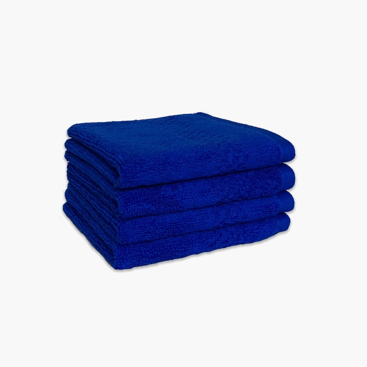 SPACES Swift Dry Blue Cotton Face Towel - 30x30cm - Set of 2