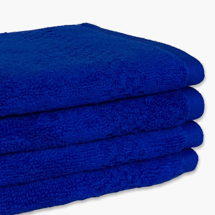 SPACES Swift Dry Blue Cotton Face Towel - 30x30cm - Set of 2