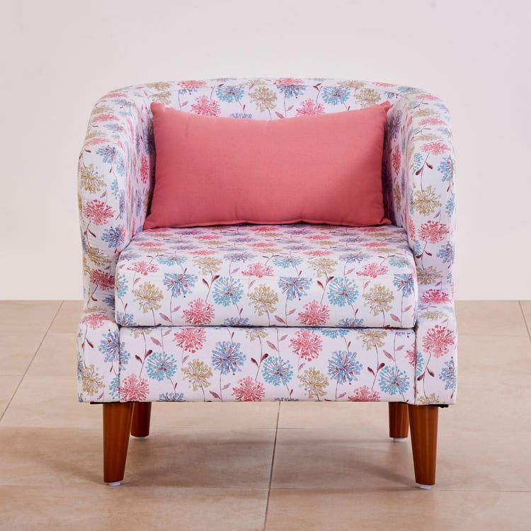 Erin Fabric Accent Chair - Pink