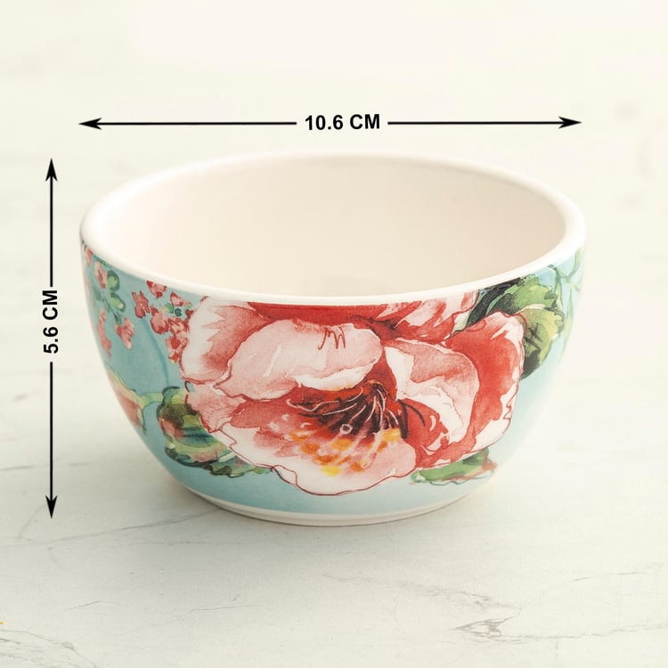 Moksha - Multicolour Floral Printed Stoneware Katori