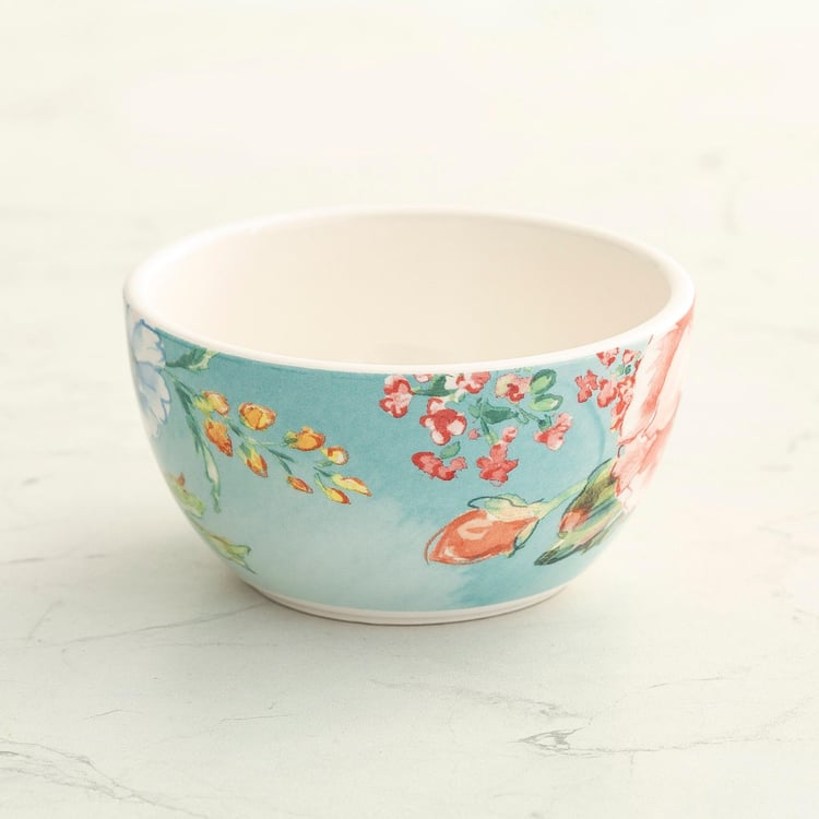 Moksha - Multicolour Floral Printed Stoneware Katori