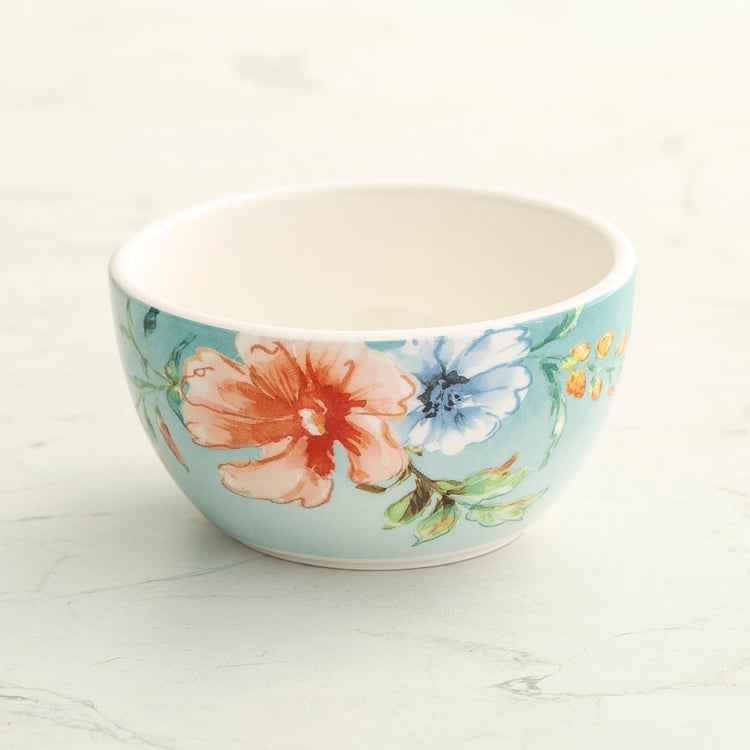 Moksha - Multicolour Floral Printed Stoneware Katori