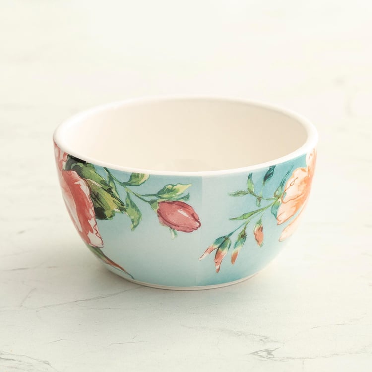 Moksha - Multicolour Floral Printed Stoneware Katori