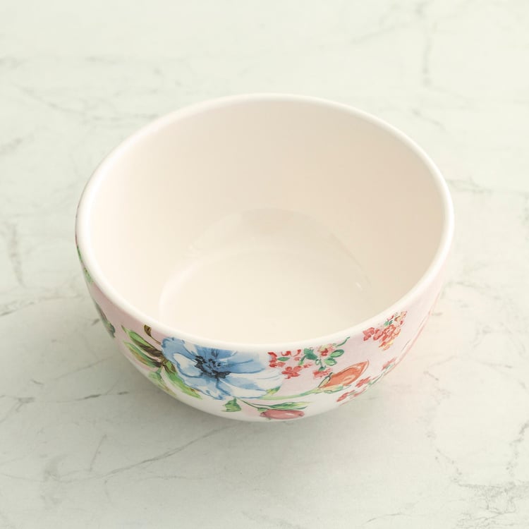 Moksha Freedom Multicolour Printed Stoneware Cereal Bowl - 750 ml - 7.8 x 15.4 cm