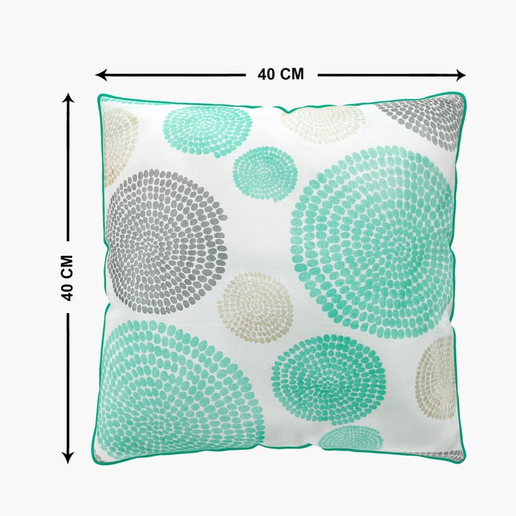 Corsica - Teal Curtains And Cushion Covers Set - 5Pcs