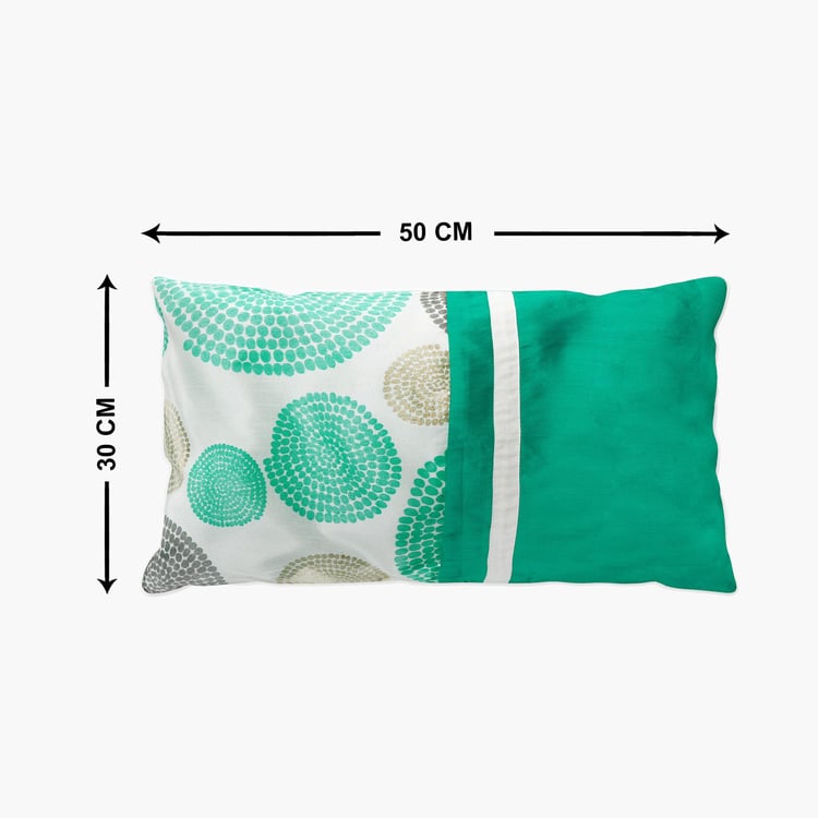 Corsica - Teal Curtains And Cushion Covers Set - 5Pcs