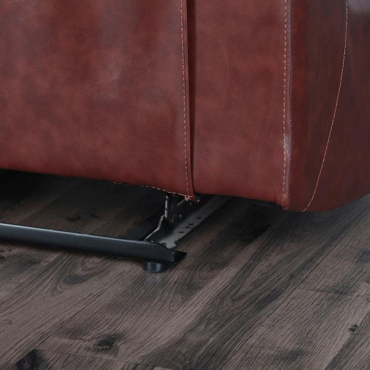 Berlin Half Leather 2-Seater Recliner - Brown