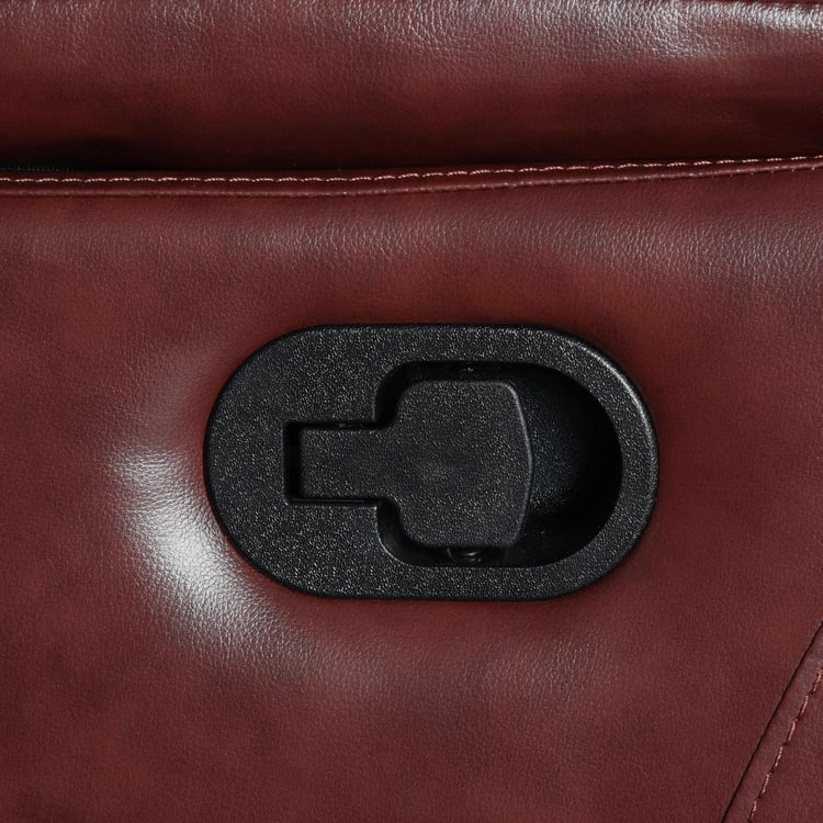 Berlin Half Leather 2-Seater Recliner - Brown