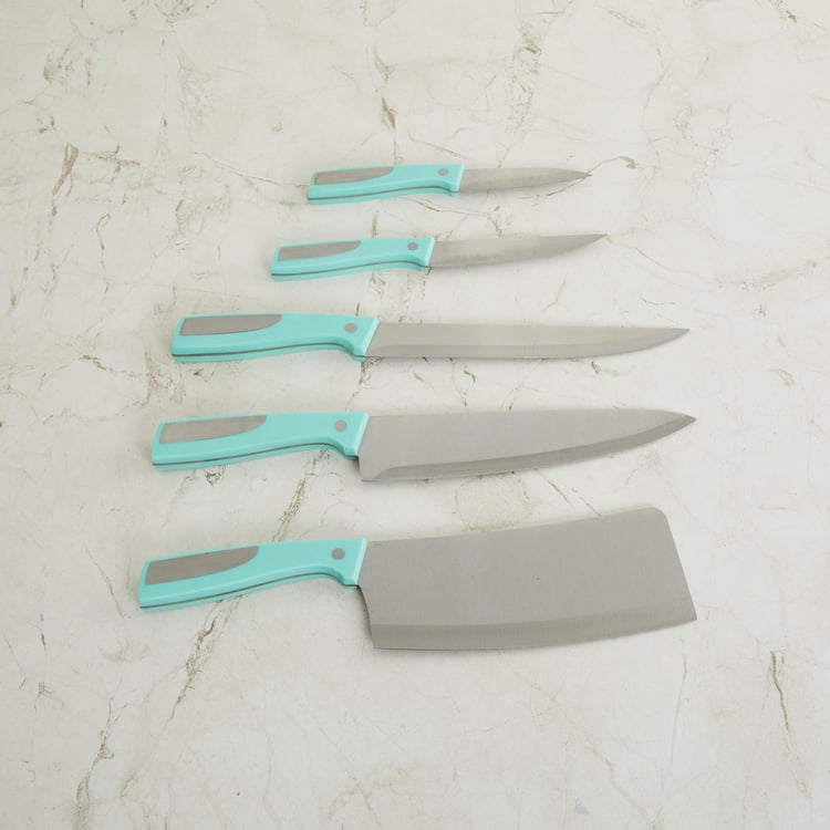 Chef Special Set of 6 Stainless Steel Knives with Stand