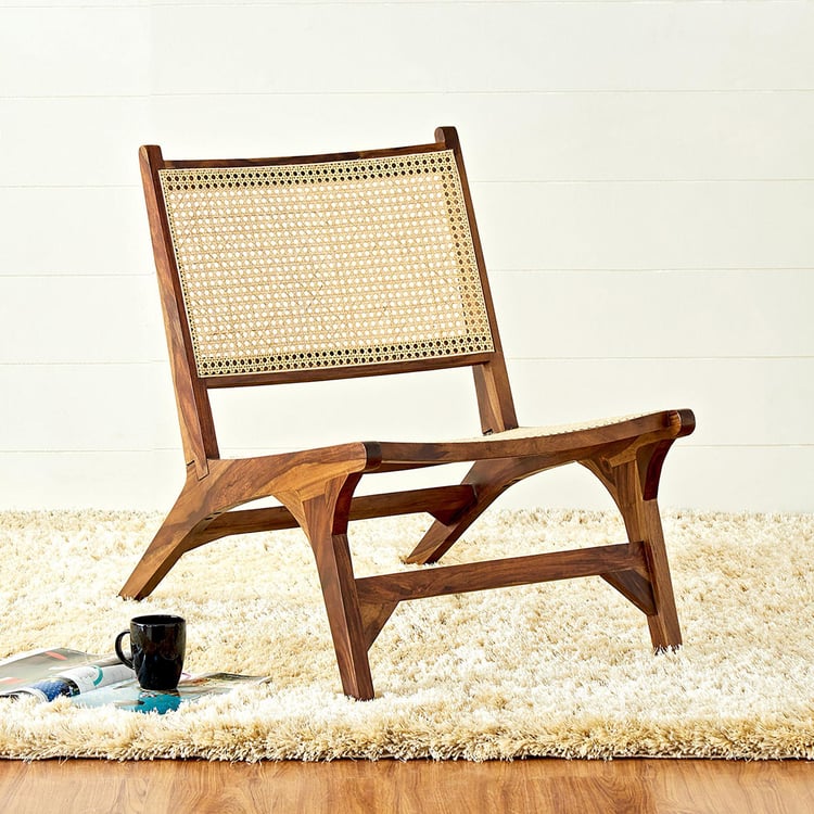 Cane Connection Sheesham Wood Accent Chair - Brown
