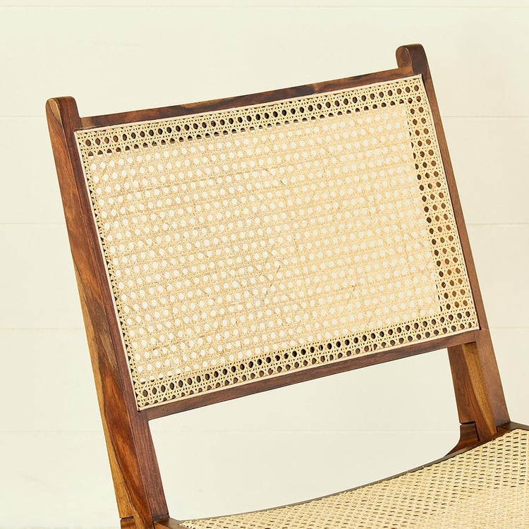 Cane Connection Sheesham Wood Accent Chair - Brown
