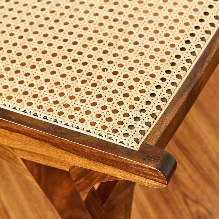 Cane Connection Sheesham Wood Accent Chair - Brown