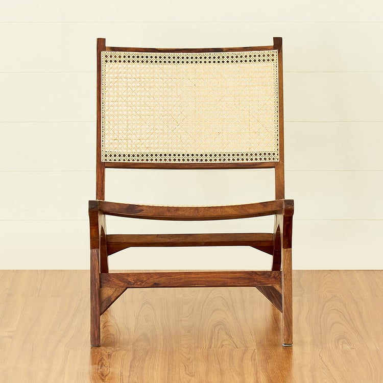 Cane Connection Sheesham Wood Accent Chair - Brown