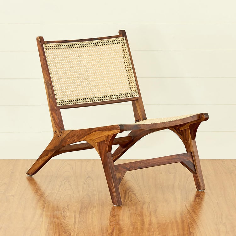 Cane Connection Sheesham Wood Accent Chair - Brown