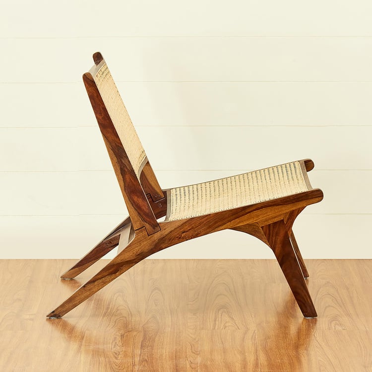 Cane Connection Sheesham Wood Accent Chair - Brown