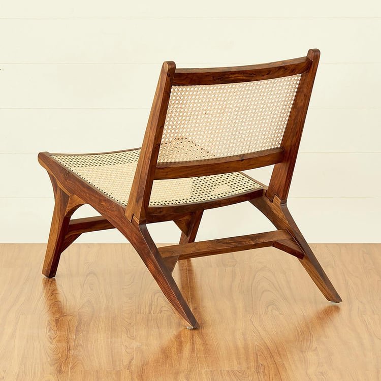 Cane Connection Sheesham Wood Accent Chair - Brown