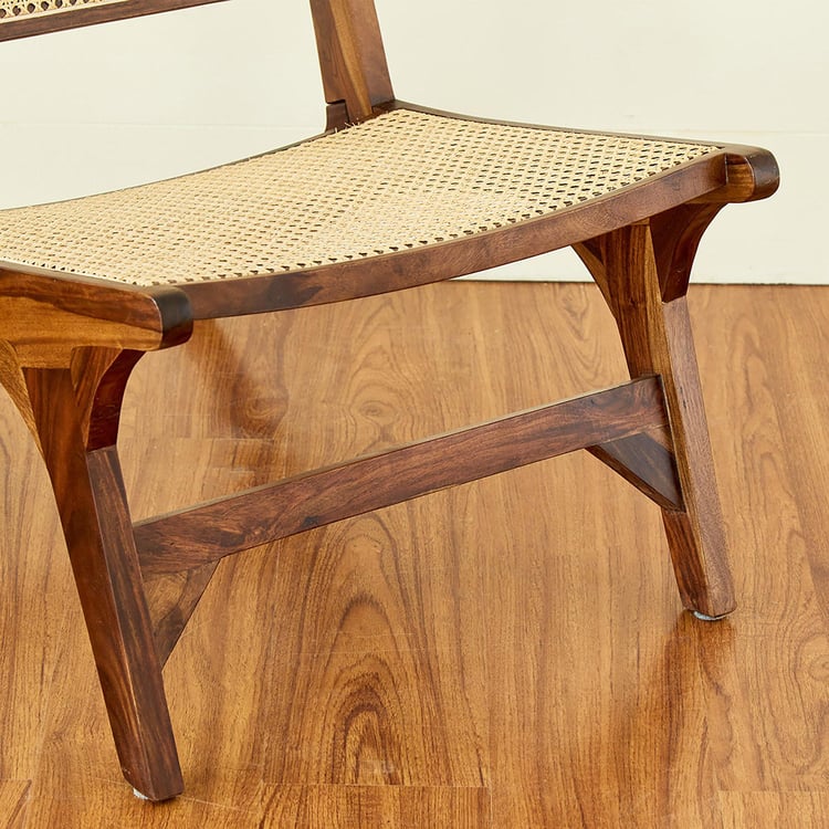 Cane Connection Sheesham Wood Accent Chair - Brown