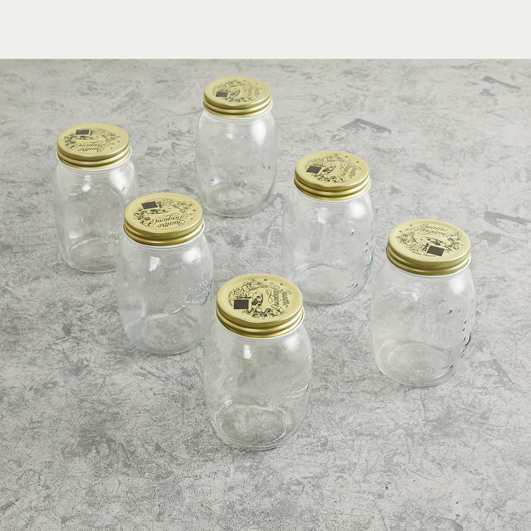 Corsica Siattle Set of 6 Glass Jars - 500ml