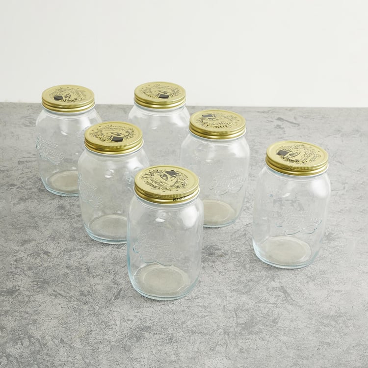 Corsica Siattle Set of 6 Glass Jars - 1L