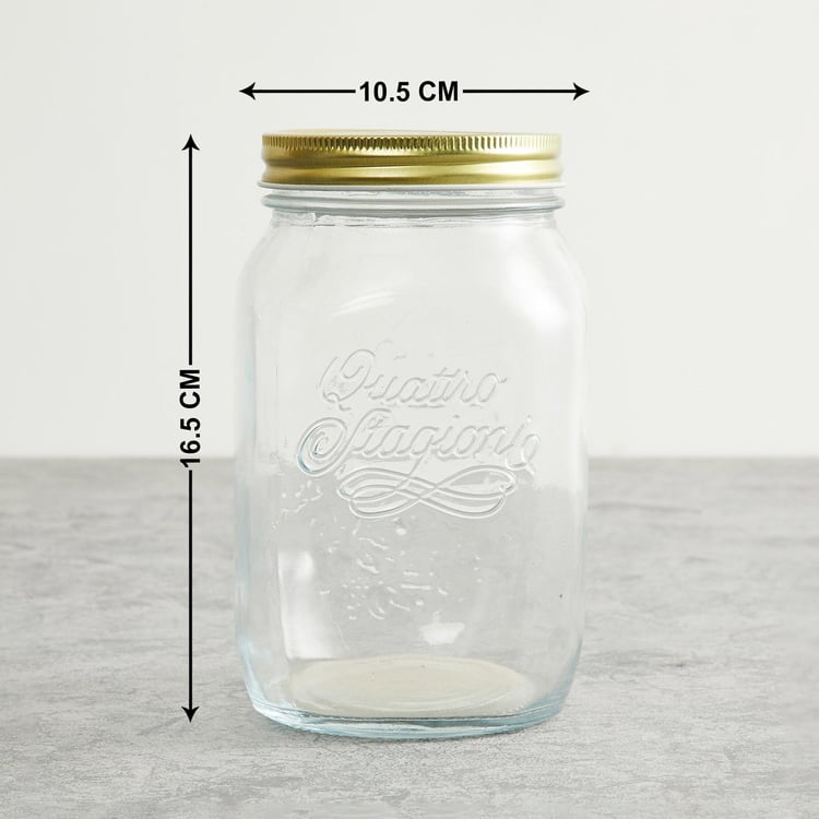 Corsica Siattle Set of 6 Glass Jars - 1L