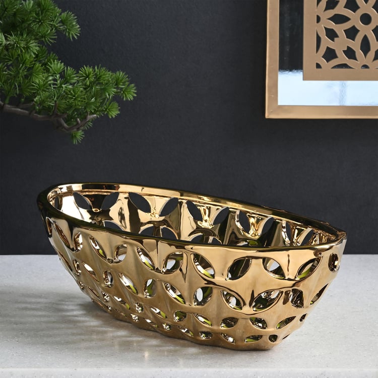 Stellar Fantasy Ceramic Carved Decorative Bowl