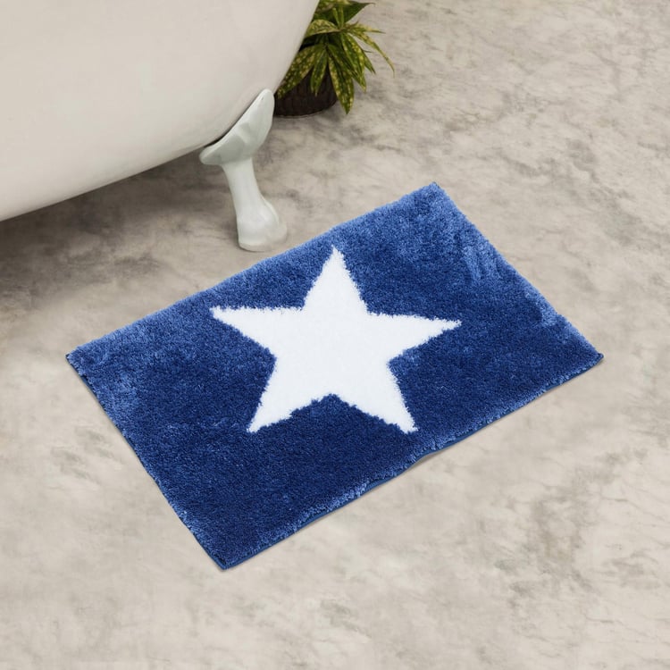Slate Blue Textured Anti-Skid Bathmat - 40x60cm