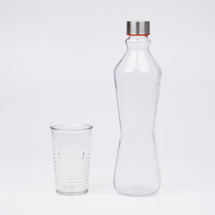 Garnet 5Pcs Glass Bottle and Tumbler Set