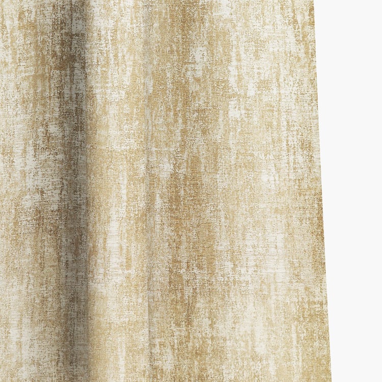 D'DECOR Meringue Beige Jacquard Woven Window Curtain