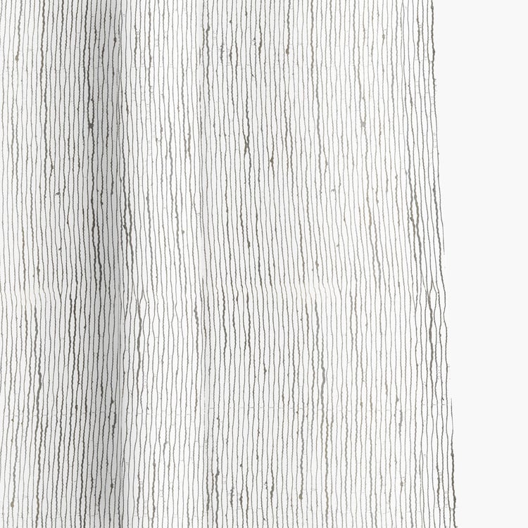 D'DECOR Tapti White Jacquard Sheer Large Door Curtain- 135x270cm