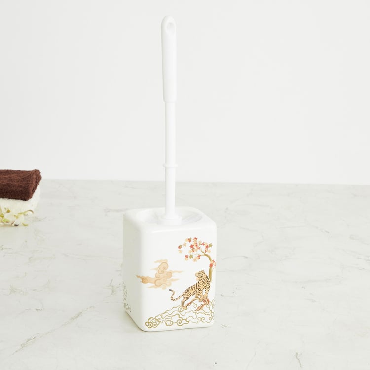 Art of Asia Toilet Brush with Ceramic Holder