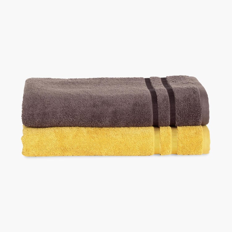 SPACES Atrium Cotton Bath Towel - Set of 2- 70cm x 150 cm - Multicolour