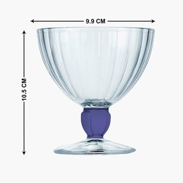 LUMINARC Quadro Ice Cream Bowl - Glass- Set of 6- 300ml- Transparent