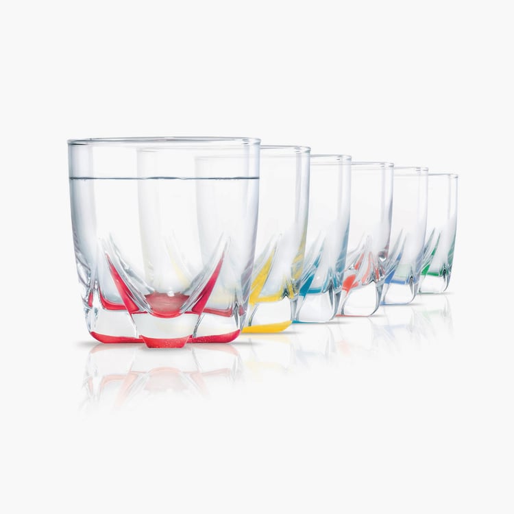 LUMINARC Lisbonne Transparent Solid Glass Tumbler- Set of 6- 300ml