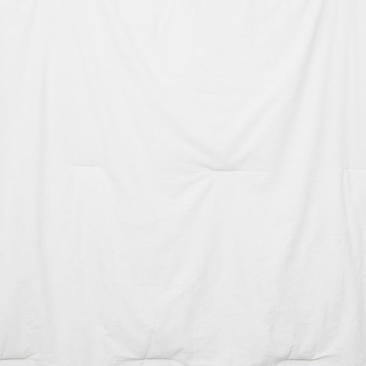 Farmhouse White Printed Cotton Double Comforter - 150 GSM - 228x274cm