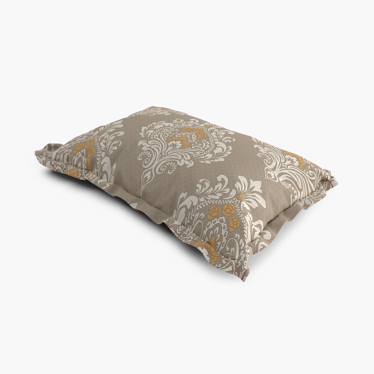 Harold Beige Printed Cotton Pillowcase - Set of 2