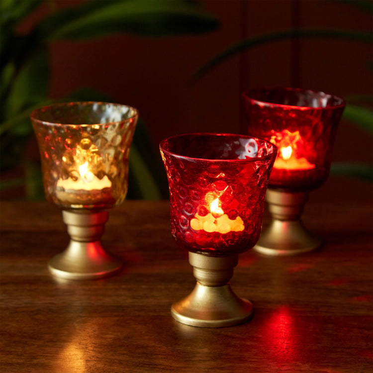 Raga Set of 3 Glass Candle Holders