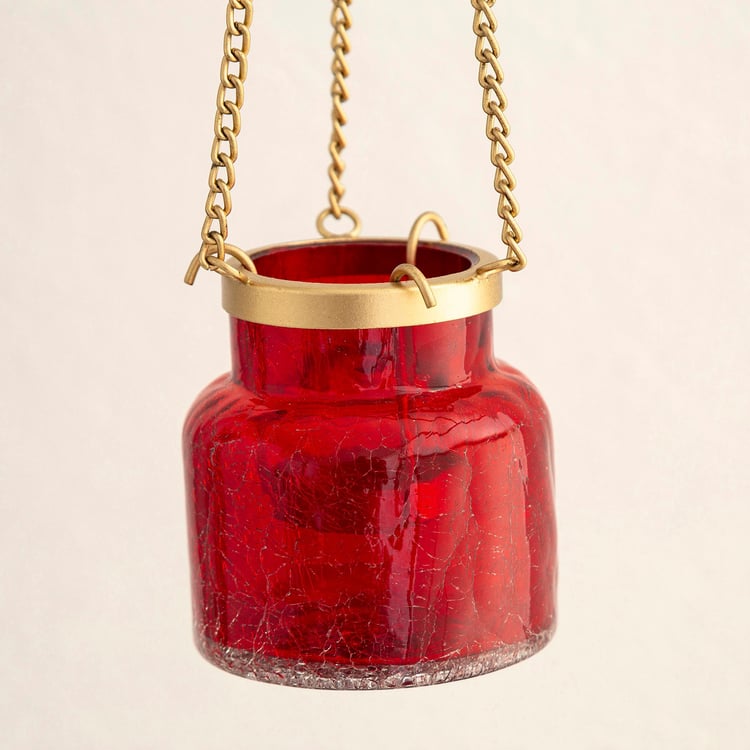 Shalimar Metal Multicolour T-Light Hanging Candle Jars - Set of 2 Pcs