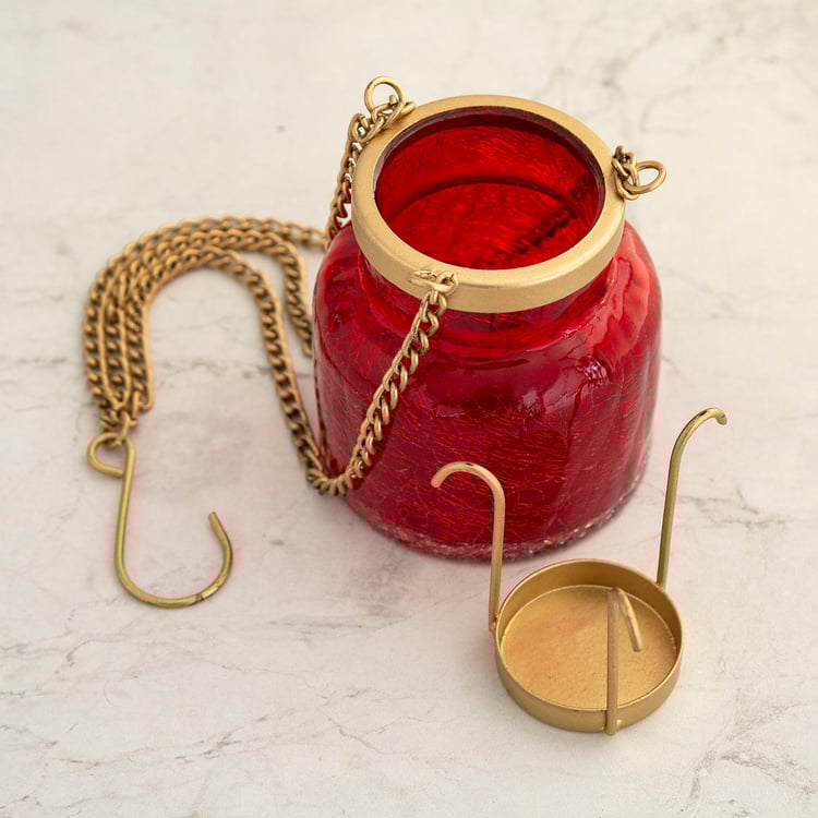 Shalimar Metal Multicolour T-Light Hanging Candle Jars - Set of 2 Pcs