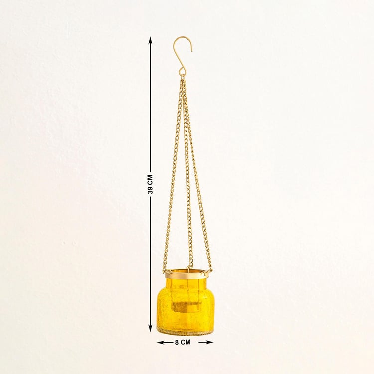 Shalimar Metal Multicolour T-Light Hanging Candle Jars - Set of 2 Pcs