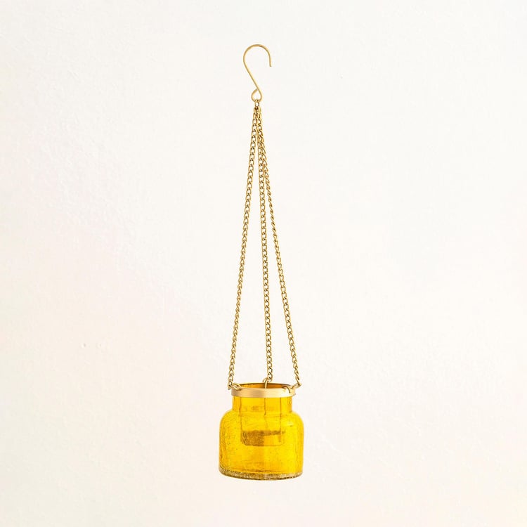 Shalimar Metal Multicolour T-Light Hanging Candle Jars - Set of 2 Pcs