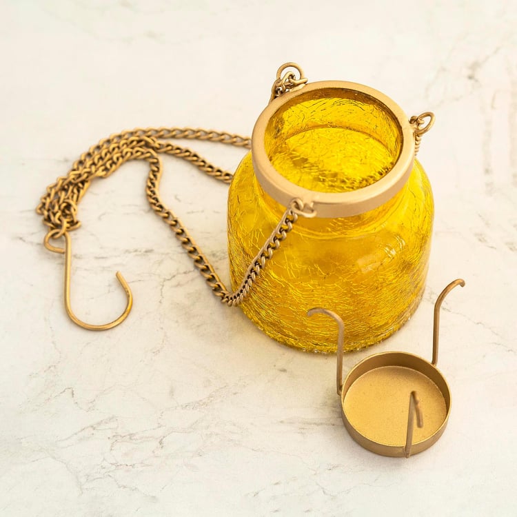 Shalimar Metal Multicolour T-Light Hanging Candle Jars - Set of 2 Pcs