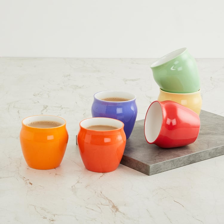 Corsica Set of 6 Bone China Kulhad - 240ml