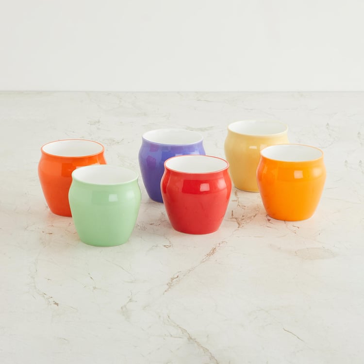 Corsica Set of 6 Bone China Kulhad - 240ml