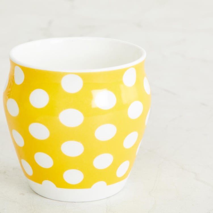 Corsica Polka Set of 6 Bone China Kulhad - 240ml