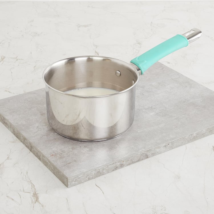 Schwer Blue Solid Stainless Steel Sauce Pan - 1.6 Litre - 17 cm