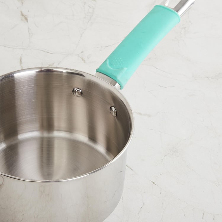 Schwer Blue Solid Stainless Steel Sauce Pan - 1.6 Litre - 17 cm