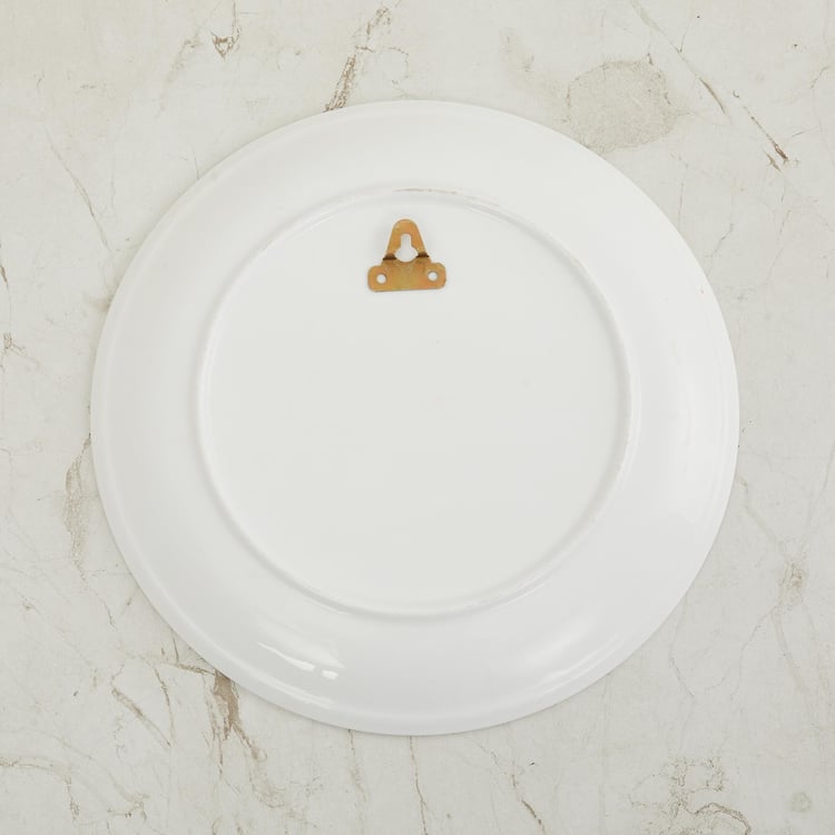 Courage Tiger Multicolour Ceramic Decorative Wall Plates - 31 cm