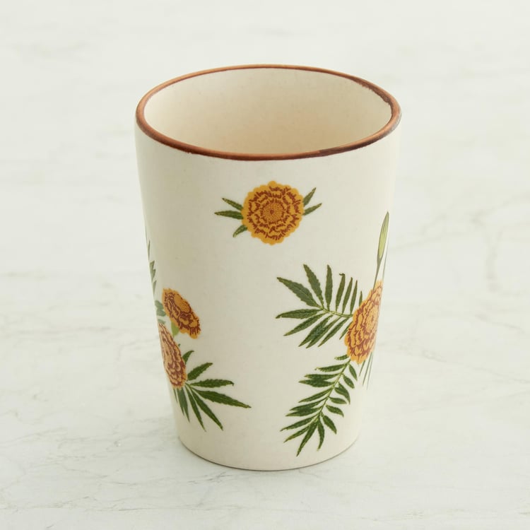 Prosperity Multicolour Printed Stoneware Jug and Tumbler Set - 5Pcs